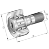 Stud type cam follower Crowned Full Complement Cylindrical Roller With sealing PWKR35-2RS-XL